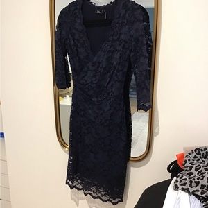 Navy blue lace dress